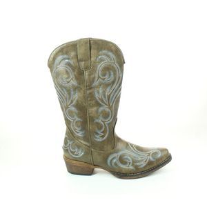 Roper Womens Brown Cowboy, Western Boots Size 8.5 Medium (B, M)